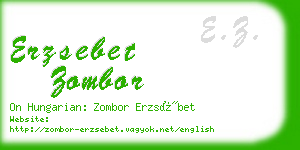 erzsebet zombor business card